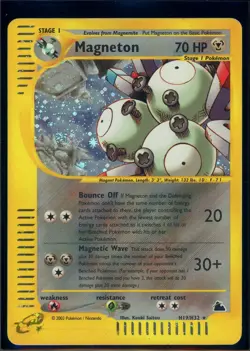 Pokemon SKYRIDGE - #H19/H32 Magneton - Holo - ENG - SWIRL - Moderately Played - Image 1