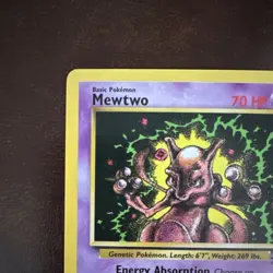 Pokemon TCG Mewtwo Promo 70 HP #14 Regular English 1999 - Image 3