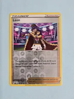 2020 Leon 154/185 - Reverse Holo Rare - Vivid Voltage - NM Pokemon TCG - Image 1