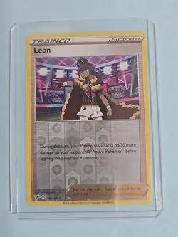 2020 Leon 154/185 - Reverse Holo Rare - Vivid Voltage - NM Pokemon TCG - Image 2