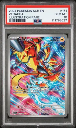 Zeraora 151/142 Illustration Rare Scr En-stellar Crown Pokemon PSA 10 - Image 1