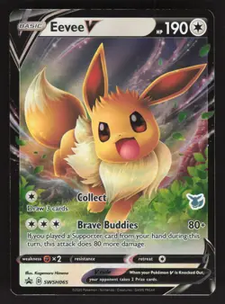 Eevee V SWSH065 Stamped Pokemon TCG Battle Academy 2022 NM - Image 1