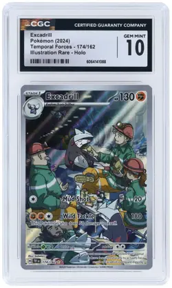 Pokemon Excadrill 174/162 Illustration Rare Temporal Forces - CGC 10 - Image 1