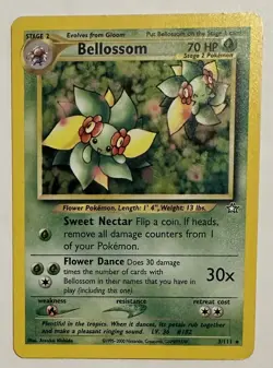 Pokemon TCG Bellossom Neo Genesis 3/111 Holo Unlimited Holo Rare - Image 1