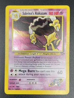 Pokemon Sabrina's Alakazam Holo Rare Gym Challenge 16/132 - Image 1