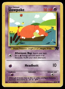 SLOWPOKE - 67/82 Common Team Rocket Pokemon HP - Image 1