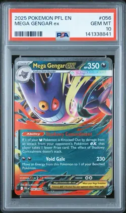 2025 POKEMON PFL EN MEGA GENGAR ex PSA 10 - Image 1