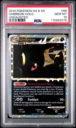 Umbreon Holo 2010 Pokemon HeartGold SoulSilver Undaunted #86 PSA 10 NEW CERT - Image 1