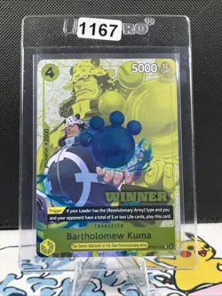 Bartholomew Kuma RARE WINNER CHAMPIONSHIP ALT ART OP09-108 ONE PIECE (1167) - Image 1