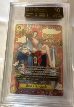 One Piece CCG Boa Hancock Azure Sea's Seven SP OP14-112 BGS 10 BLACK LABEL - Image 1
