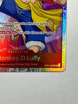 Monkey.D.Luffy OP01-024 - Romance Dawn- SR Near-Mint Super Rare English - Image 5