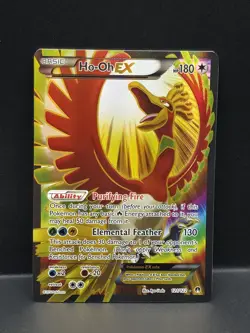 Pokemon TCG Ho-Oh EX Full Art Ultra Holo Rare Card 121/122 XY Breakpoint 2016 - Image 1