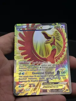 Pokemon TCG Ho-Oh EX Full Art Ultra Holo Rare Card 121/122 XY Breakpoint 2016 - Image 3