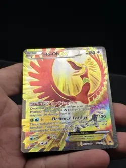 Pokemon TCG Ho-Oh EX Full Art Ultra Holo Rare Card 121/122 XY Breakpoint 2016 - Image 4