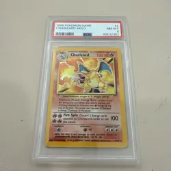 Charizard 4/102 PSA 8 Pokemon Card Rare Holo NM Base Set Unlimited - Image 1