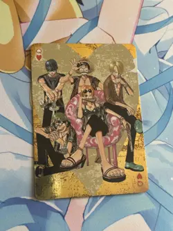 Official One Piece Jump Gold Playing Card Mint - Straw Hat Crew Queen of Hearts - Image 1