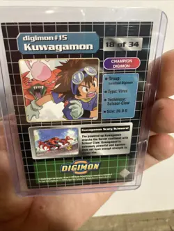 DIGIMON Kuwagamon Silver Stamp Exclusive Preview Card TCG #18 of 34 - Image 2
