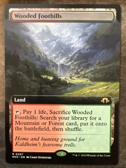 Wooded Foothills (Extended Art) Modern Horizons 3 Regular - Image 1