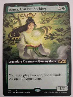 MTG Rare Azusa, Lost but Seeking x 1 NM - Core Set 2021 Extended Art Near Mint - Image 1