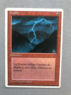 Mtg Carte Magic 5th Edition Lightning Bolt French MP - Image 1