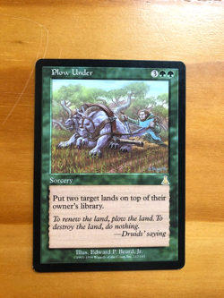 Mtg Carte Magic Urza's Destiny Plow Under English LP - Image 1