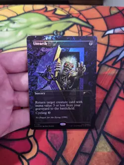 Unearth (Rainbow Foil) Secret Lair Drop Iron Maiden MTG NM - Image 1