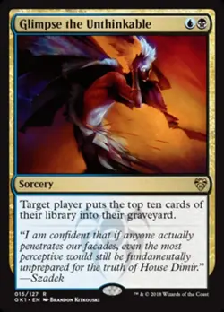 1x Glimpse the Unthinkable NM-Mint, English Guilds of Ravnica Guild Kits MTG Mag - Image 1