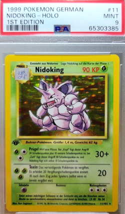 MINT PSA 9 1st Edition German Nidoking 11 Pokemon Card 1999 Base Set Vintage - Image 1