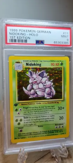 MINT PSA 9 1st Edition German Nidoking 11 Pokemon Card 1999 Base Set Vintage - Image 2