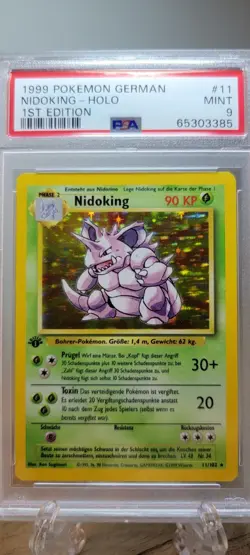 MINT PSA 9 1st Edition German Nidoking 11 Pokemon Card 1999 Base Set Vintage - Image 4