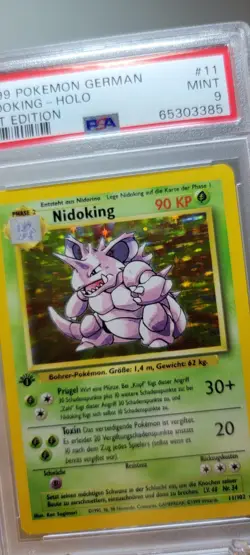 MINT PSA 9 1st Edition German Nidoking 11 Pokemon Card 1999 Base Set Vintage - Image 5