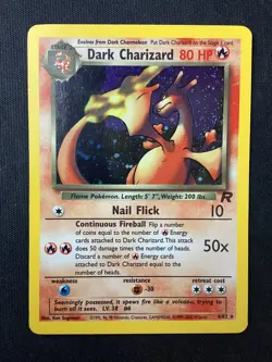 Pokemon TCG Team Rocket #4/82 Dark Charizard (4) MP (Scratches) - Image 1