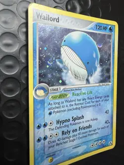 Pokemon TCG Wailord 14/92 EX Legend Maker RARE Holo - SWIRL 💫🌀 - MP - Image 2
