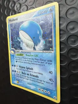 Pokemon TCG Wailord 14/92 EX Legend Maker RARE Holo - SWIRL 💫🌀 - MP - Image 3