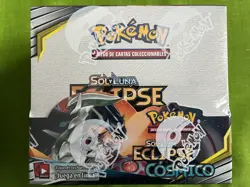 Pokemon Sun and Moon Cosmic Eclipse 36 Booster Box In Spanish - FACTORY SEALED - - Image 1