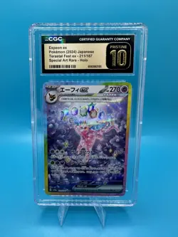 Espeon ex 211/187 - CGC Pristine 10 - SAR Terastal Festival Japanese Pokemon SIR - Image 1