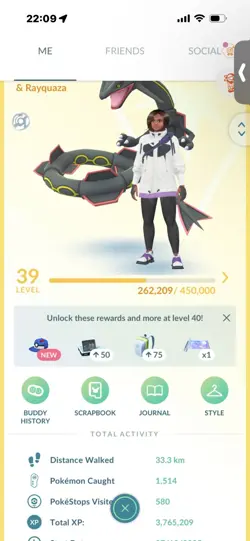 Pokemon Go (Stage 39) Shiny Rayquaza ( 6 Legendarys ) - Image 1