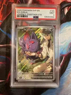 2025 Pokemon SVP EN N’s Zorua Journey Together ETB PSA 9 Mint - Image 1