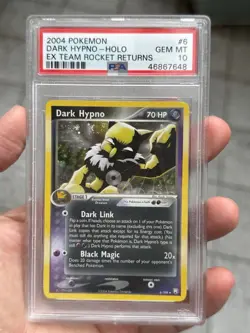 Dark Hypno Team Rocket Returns Holo 6/109 PSA 10 Low Pop! Pokemon TCG - Image 1