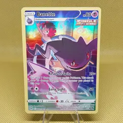 Ultra Rare Pokemon Banette TG07/TG30 Lost Origin Single Strike Holo HP 80 - Image 1