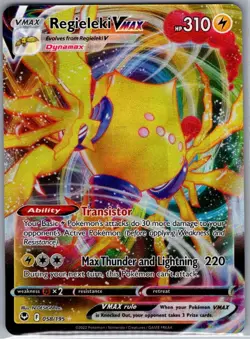 Regieleki VMAX 058/195 SWSH12: Silver Tempest - Pokemon Card - NM - Image 1