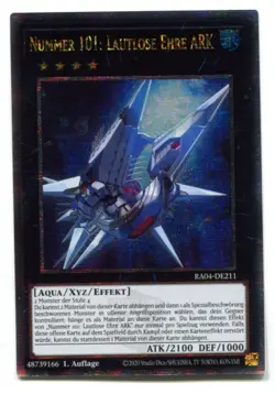 Yu-Gi-Oh! Nummer 101 Lautlose Ehre ARK Quarter Century RA04-DE211 - Image 1