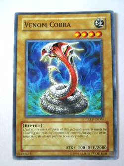 Yugioh! Venom Cobra TAEV-EN005 Common Unlimited NM!! - Image 1