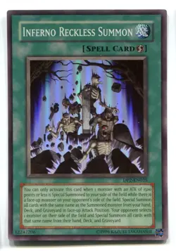 Yu-Gi-Oh! Inferno Reckless Summon Super Rare englisch DP2-EN025 Infernomissacht - Image 1
