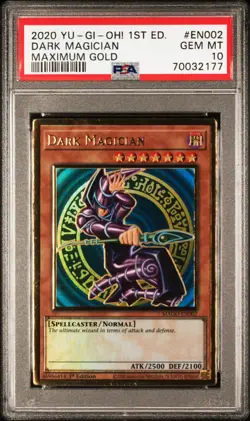 Dark Magician Yugioh 2020 MAGO-EN002 Premium Gold Rare 1st Edition PSA 10 - Image 1