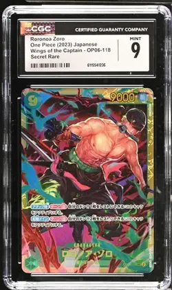 2025 One Piece Japanese Roronoa Zoro #OP06-118 Secret Rare CGC 10 GEM MINT - Image 1