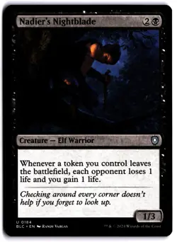 Nadier's Nightblade NM BLC Commander: Bloomburrow MTG - Image 1