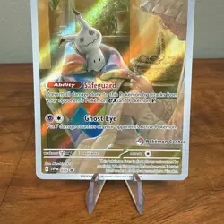 Pokemon TCG: Mimikyu SVP075 Paldean Fates Pokemon Center Stamp Black Star Promo - Image 3