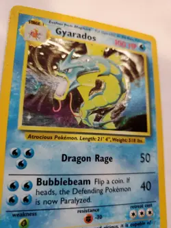 Gyarados Base Set Holo Pokemon Card WOTC - Image 3