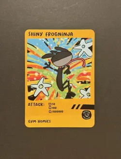 Pokenot Shiny Frogninja Patreon Exclusive Dysfunctional Passholder Pokemon Card - Image 1